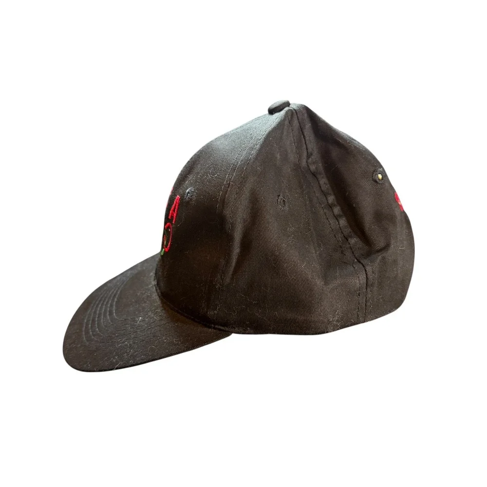 Vintage USA Olympics Black Havoline Sponsor Snapback Hat Black Cotton‎